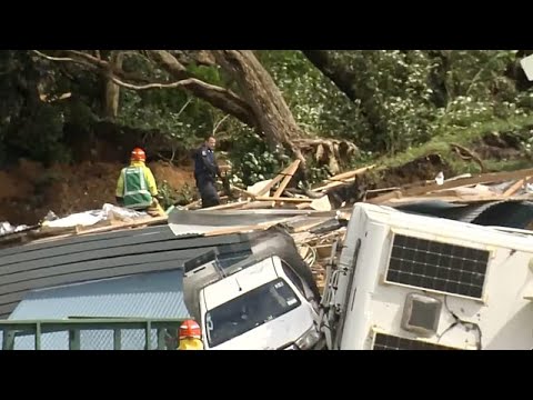 Video Thumbnail: Erdrutsch in Neuseeland: Camper eingeschlossen, Kinder unter den Vermissten