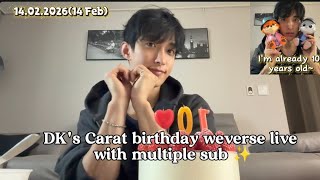 Download lagu All subtitle✨14Feb DK carats birthday weverse live (including English) |#seventeen#vlive#dk  mp3