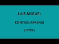 Luis Miguel - Contigo aprendi (Letra/Lyrics)