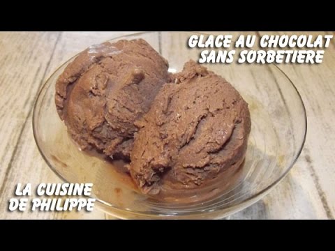 Glace au chocolat sans sorbetière