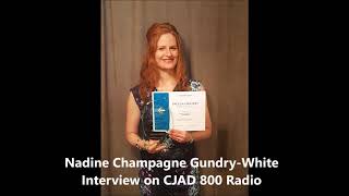 Nadine Champagne Gundry-White on CJAD 800 Radio