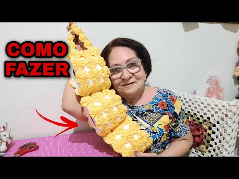 Como fazer "porta papel higiênico de fuxico" *Nena Arts*