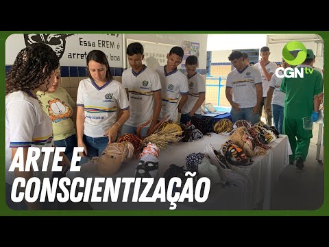 Estudantes em Chã Grande participam de oficina de máscaras africanas