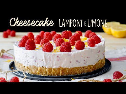Come fare la deliziosa CHEESECAKE AI LAMPONI E LIMONE SENZA COTTURA - Ricetta Facile Buon'Idea