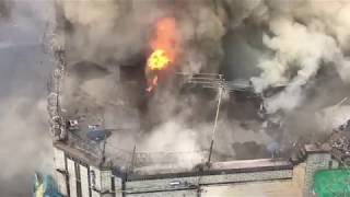 FDNY BOX 3378 - FDNY BATTLING MAJOR 5TH ALARM COMMERCIAL FIRE IN TAXPAYERS ON 194TH ST. IN THE BRONX