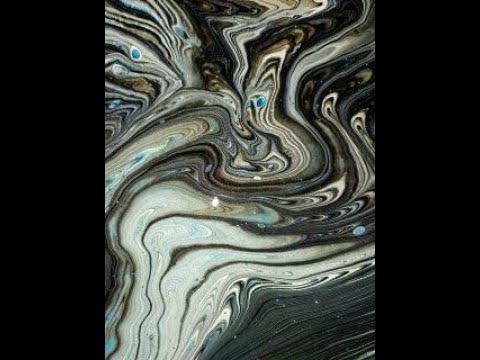 #35 Acrylic Pouring / Modified Ring Pour / Minimalistic Turquoise Cels Acrylic Pouring for beginners