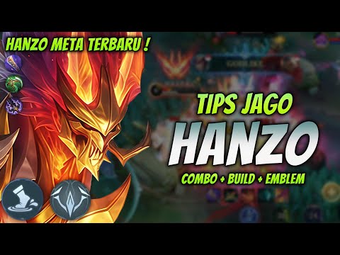 CARA MAIN HANZO META TERBARU ! BUILD & EMBLEM HANZO TERBARU 2025 ! | HANZO JUNGLER GAMEPLAY