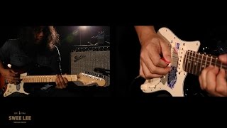 Video thumbnail for Quick Riffs: Fender American Deluxe HSS Shawbucker Stratocaster by Swee Lee