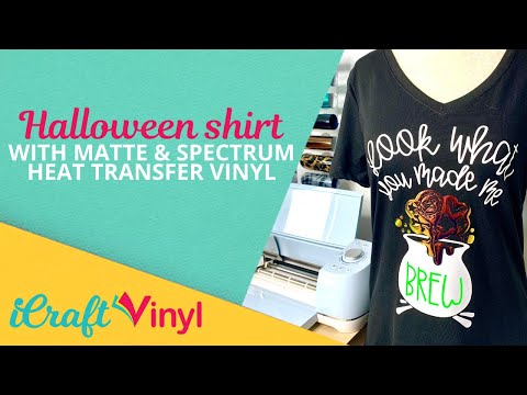 Look What you Made me BREW - Shirt with color shift spectrum HTV - Halloweeen DIY - iCraftVinyl.com