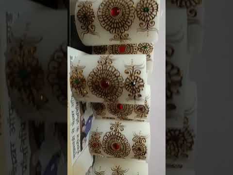 Henna Mehndi Art Candles