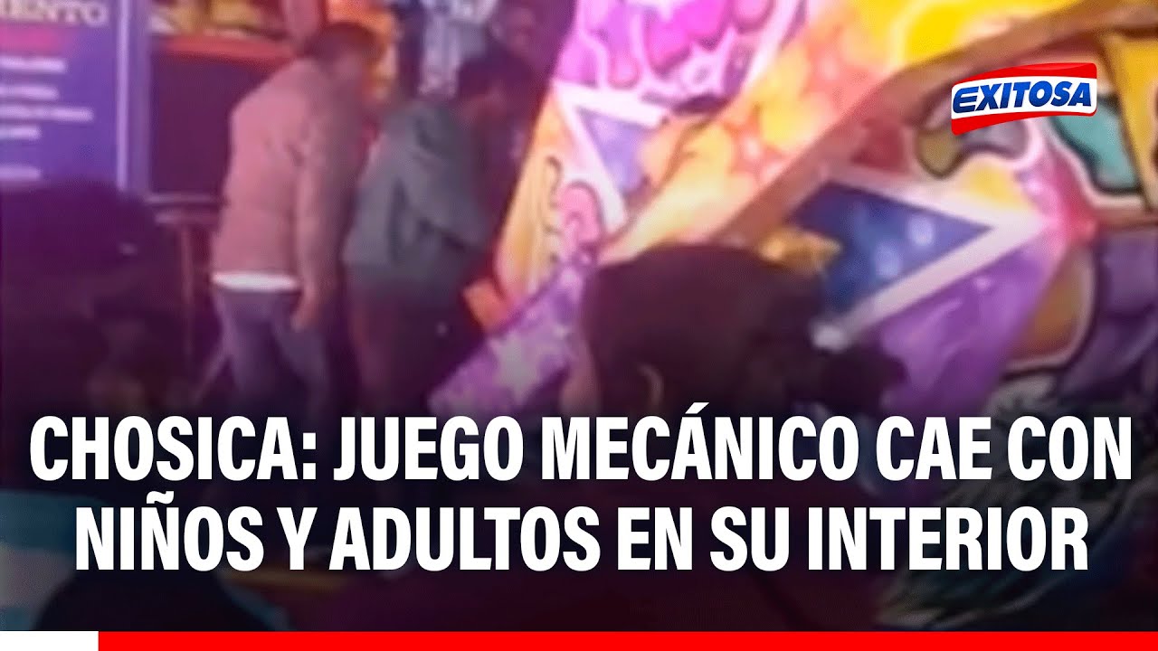 🔴🔵 Chosica: Juego mecánico cae con niños y adultos en su interior