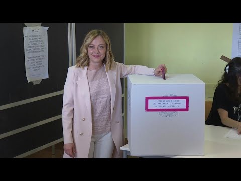 Italy's Prime Minister Giorgia Meloni votes in EU elections in Rome | AFP