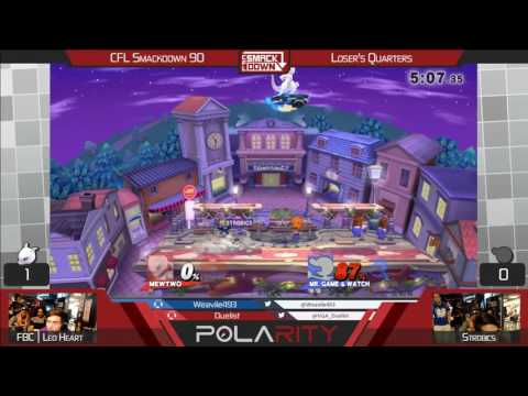 CFL Smackdown 90 WiiU - FBC LeoHeart (Mewtwo) vs Strobics (GnW) - Losers Quarters