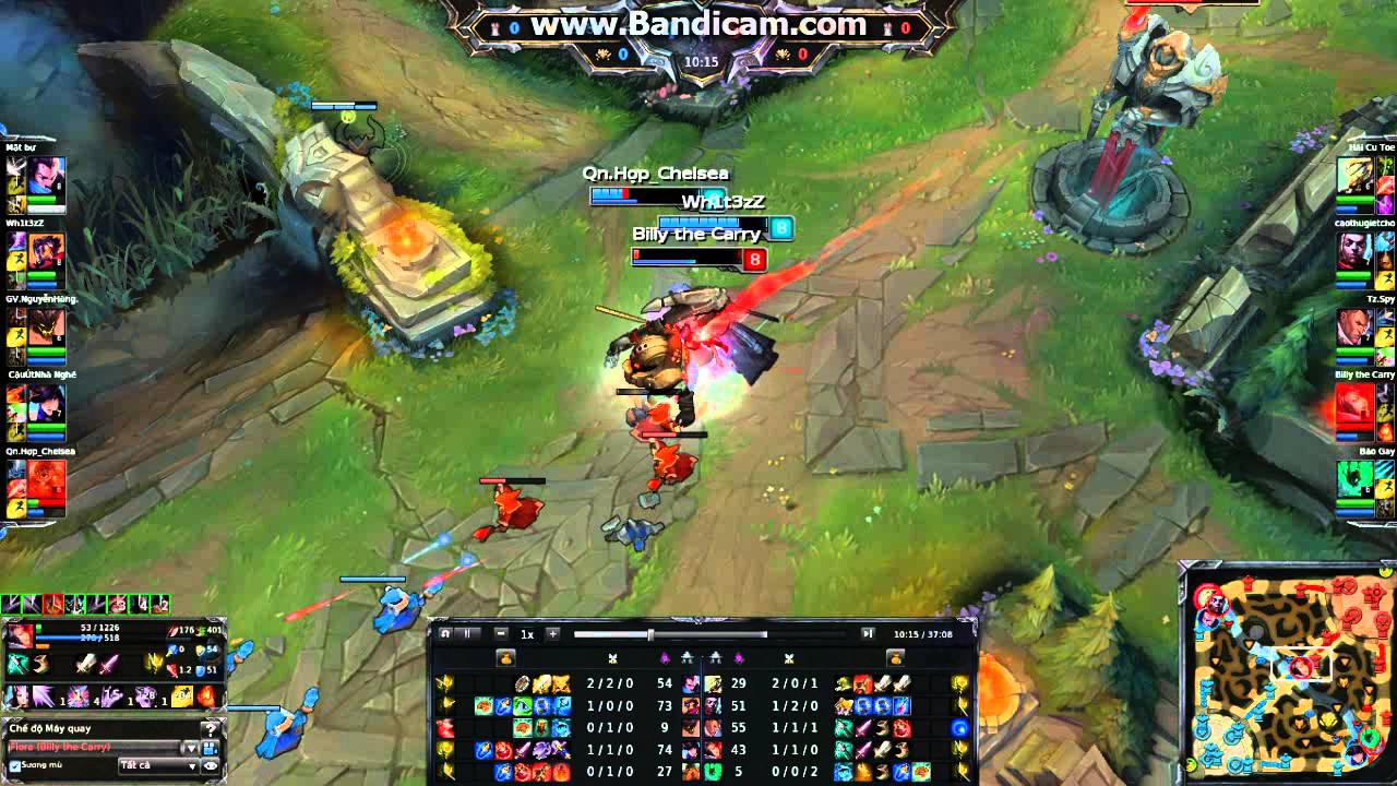 Liên Minh Huyền Thoại: Fiora VN 10 máu vẫn ăn double kill