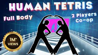 Human Tetris х 2 Player Co-op 🔥 Viral Interactive Warm Up Game Full HD