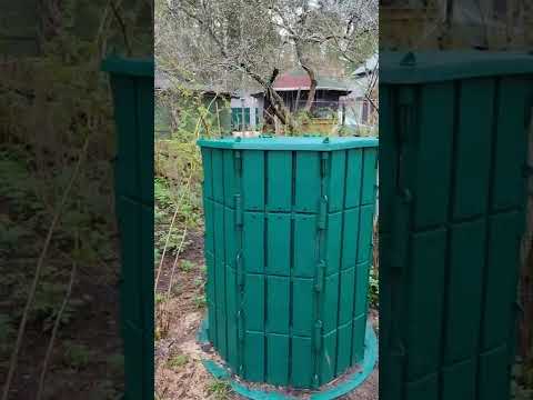 Компостер на 800 литров успешно перезимовал, ничего не сломалось