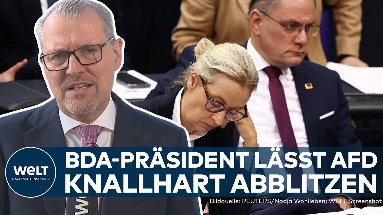 DEUTSCHLAND: Die Zukunft steht auf dem Spiel! BDA-Präsident erteilt der AfD eine deutliche Absage