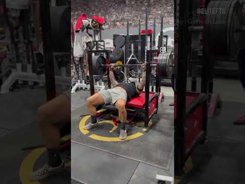 455 FLOOR PRESS BENCH WITH GREG PANORA👹✋ #elitefts #benchpress