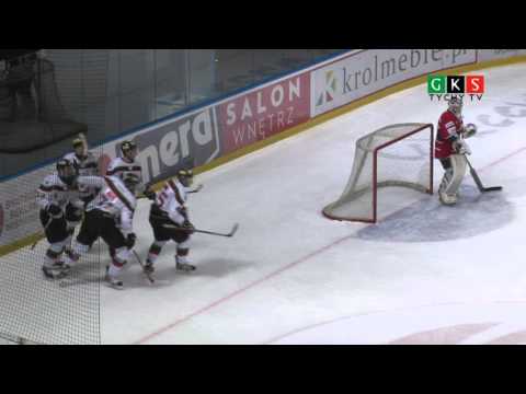 Skrót meczu GKS Tychy - TMH Polonia Bytom 3:0 (2:0, 0:0, 1:0)