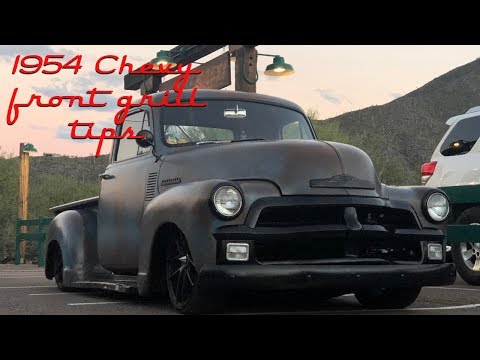 1954 Chevy 3100 front grill tips