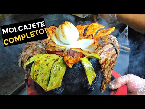 Molcajete Mixto CALIENTE!! INSANE Authentic Mexican Food RESTAURANT STYLE!