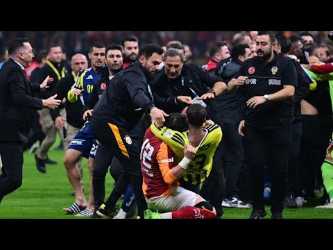 Galatasaray Fenerbahçe Maç sonunda ortalık karıştı  Büyük kavga çıktı ! 