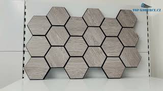 Akustický panel Hexagon SLAN-601 872x579x10mm Bříza