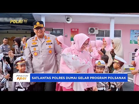 SATLANTAS POLRES DUMAI GELAR PROGRAM POLISI SAHABAT ANAK BERSAMA TK KEMALA BHAYANGKARI 05 DUMAI