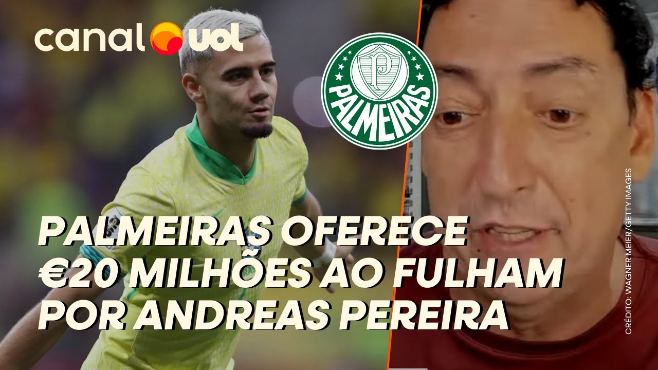 PALMEIRAS AGRADA ANDREAS PEREIRA E OFERECE €20 MILHÕES AO FULHAM! NEGÓCIO É POSSÍVEL?