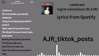 Celebrate (Spotify lyrics)