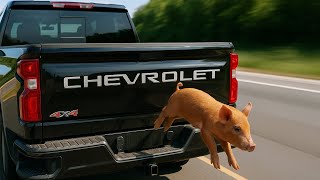 My Heart Sank - Baby Pig Nearly Jumps Out Onto The Highway