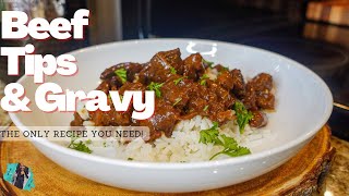THE BEST BEEF TIPS & GRAVY | A SOUTHERN COMFORT CLASSIC RECIPE | TENDER & FLAVORFUL | NO LIPTON