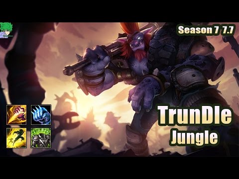 Trundle vs Lee Sin Jungle Season 7 Patch 7.7 - Gameplay