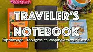 Final update for my sister’s Traveler’s Notebook and how I used a worry journal to manage my anxiety