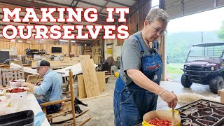 Farm Life - Turning Strawberries Into Jam and Logs Into Garden Stakes