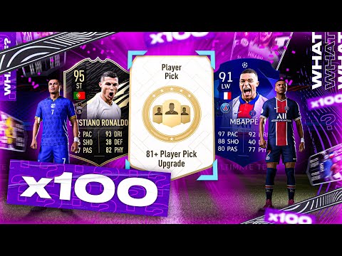 What do you get from 100 Guaranteed 81+ What IF Player Pick Packs?