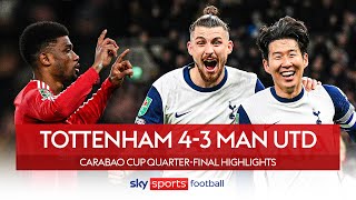 Son scores direct corner in SEVEN-goal thriller! 🤯 | Tottenham 4-3 Man Utd | Carabao Cup Highlights