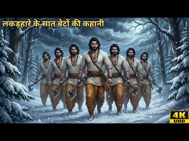 लकड़हारे के सात बेटों की कहानी | बर्फीले तूफान की रात | Hindi Moral Story SDDEFAULT Thumbnail