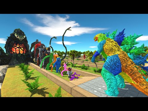Godzilla Colourful vs Biollante DEATH RUN - Animal Revolt Battle Simulator