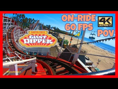 Front row point of view footage of Giant Dipper