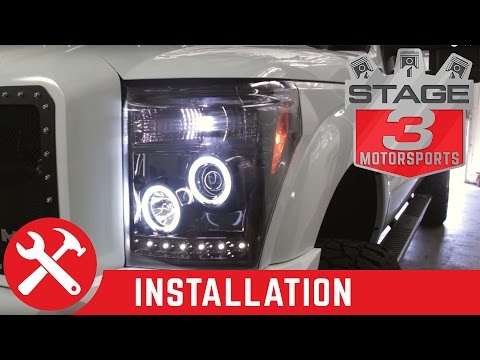 2011-2015 F-250 F-350 Super Duty Recon Smoked Projector Headlights Install