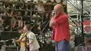Michael Stipe  (R.E.M.)  Thom Yorke  ( Radiohead )   Singing:  Lucky     (1998)