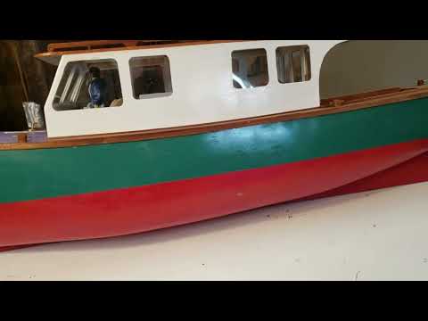 RC Motor Boat all scratch built from a lines drawing sourced online.