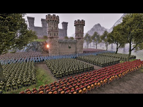 Last Stand of Humans, Elves and Dwarf Against Massive Orc Army - Ultimate Epic Battle Simulator UEBS