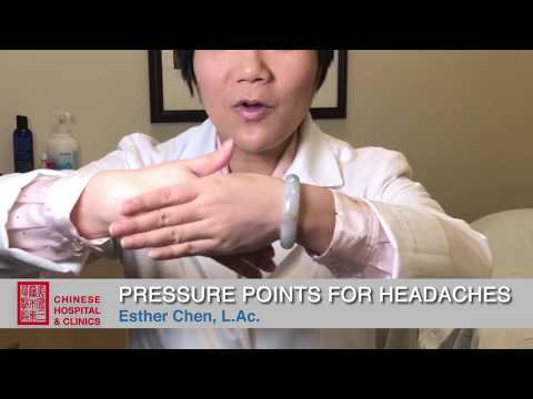 Pressure points for headaches