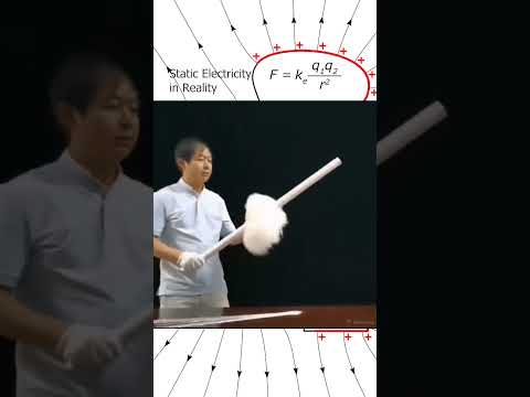 Demonstration of static electricity in reality #science #physics #electricity