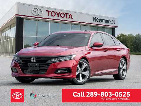 2019 Honda Accord Sedan Touring 2.0 Automatic in Red for sale at Newmarket Toyota in Newmarket, ON