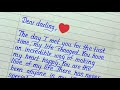 Heart touching love letter || How to write impressive love letter in english || Good handwriting