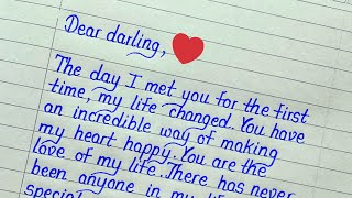 Heart touching love letter || How to write impressive love letter in english || Good handwriting