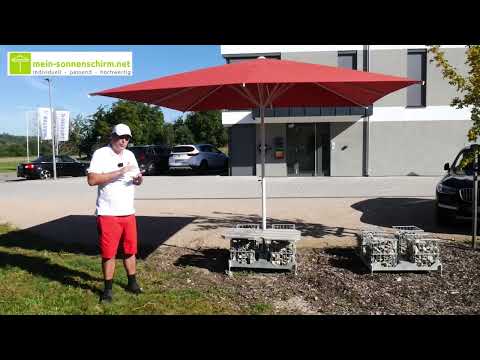 Der schöne und solide Sonnenschirm Caravita Samara im Detail